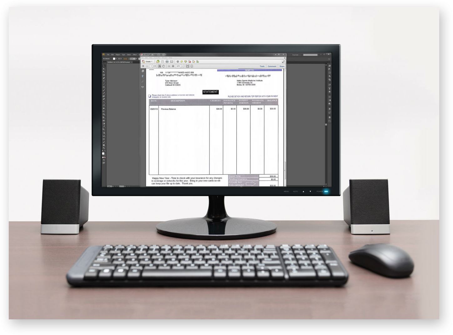 e-statements on a computer