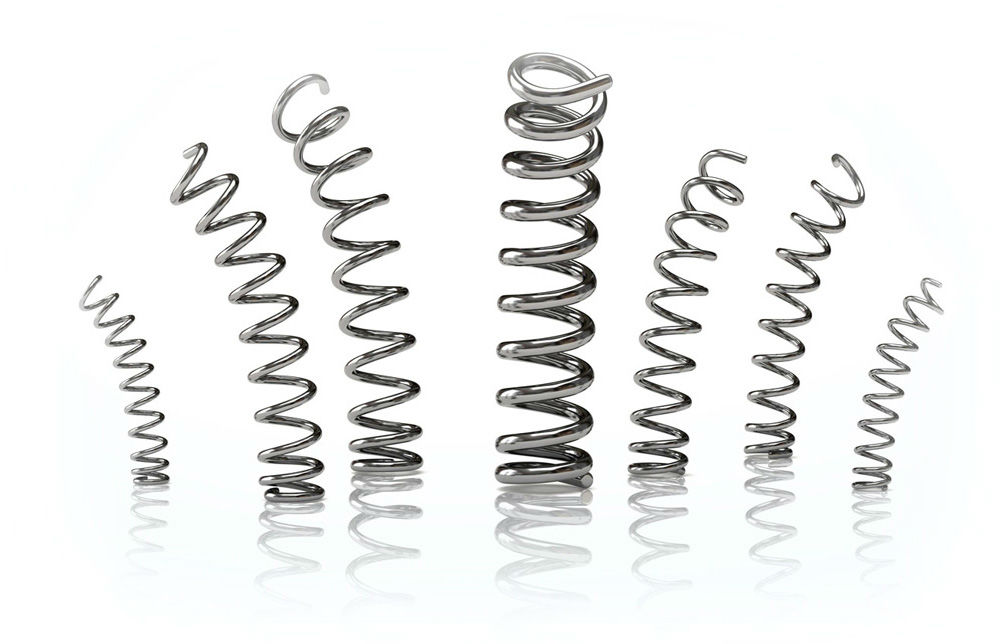 springs on white background